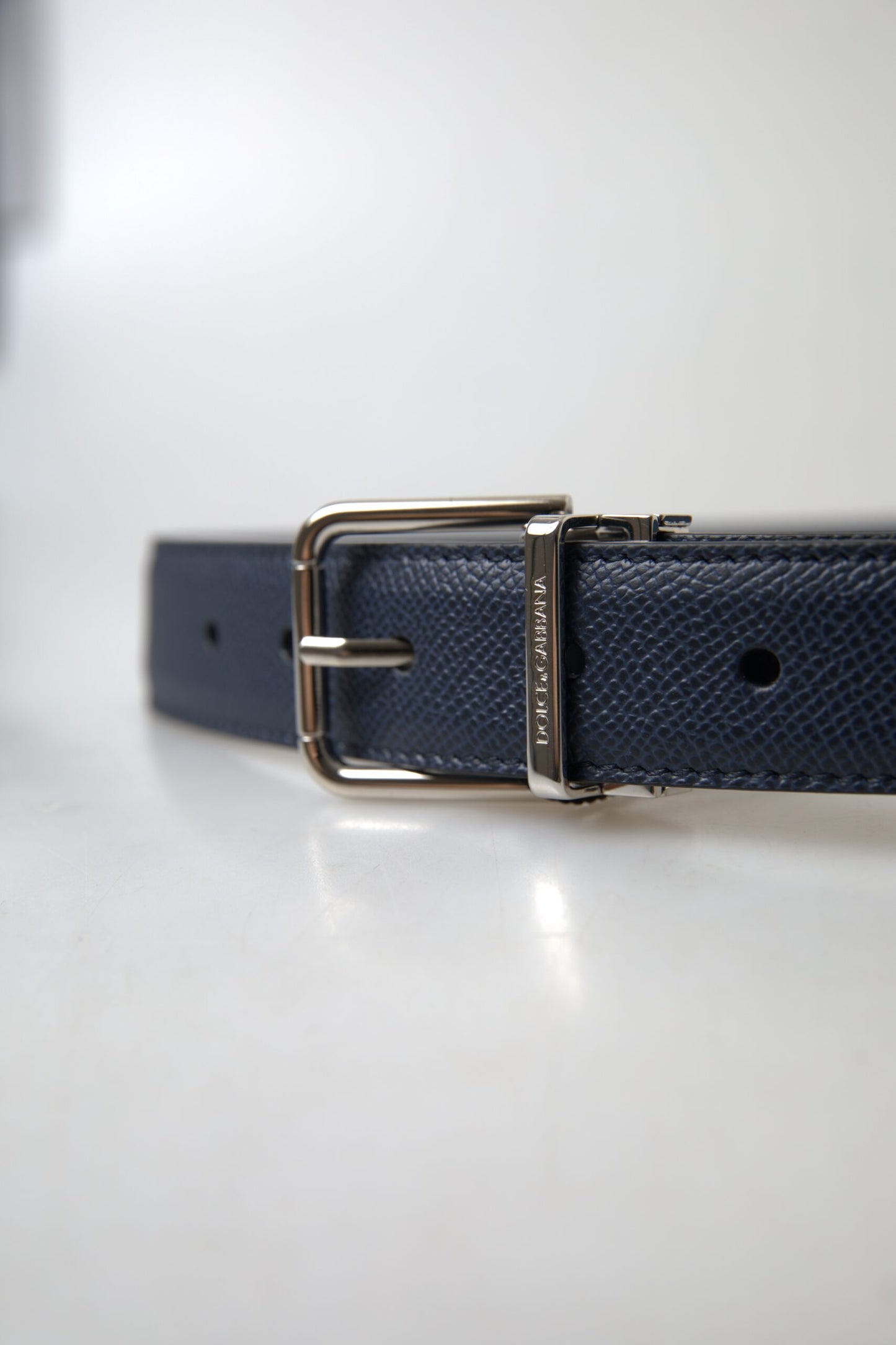 Dolce & Gabbana Aquamarine Blue Leather Belt Dolce & Gabbana