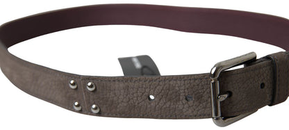 Dolce & Gabbana Elegant Brown Leather Belt with Metal Buckle Dolce & Gabbana