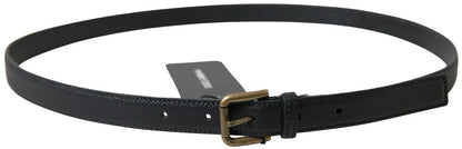 Dolce & Gabbana Elegant Black Italian Leather Belt Dolce & Gabbana