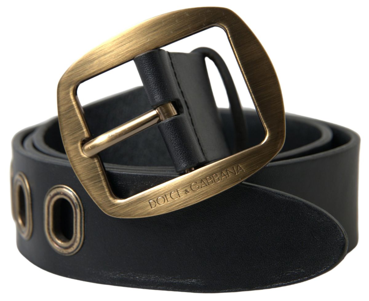 Dolce & Gabbana Sleek Italian Leather Belt with Metal Buckle Dolce & Gabbana