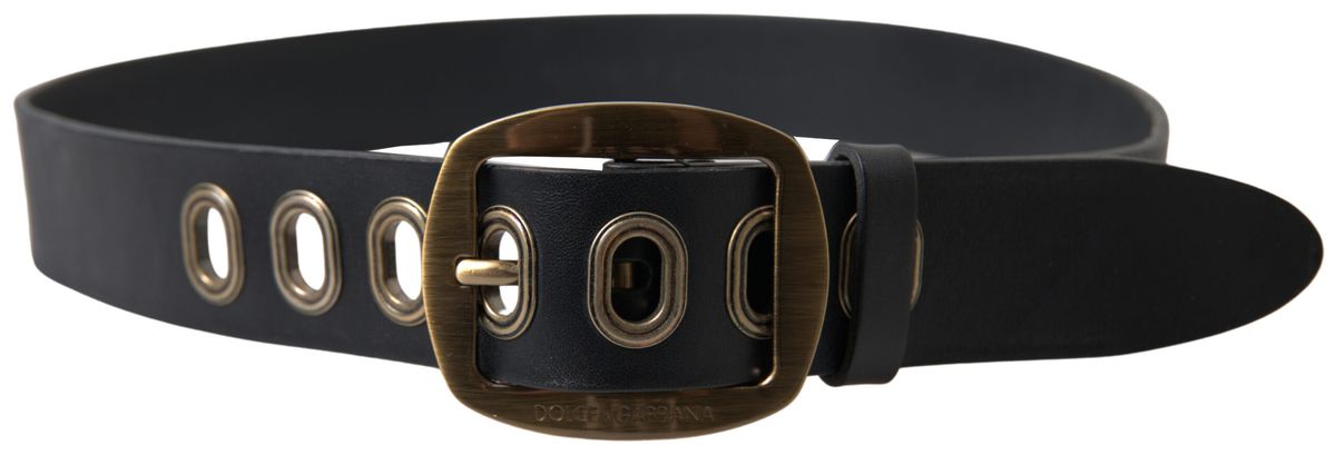 Dolce & Gabbana Sleek Italian Leather Belt with Metal Buckle Dolce & Gabbana