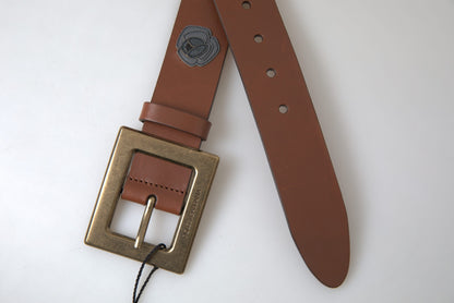 Dolce & Gabbana Elegant Leather Belt with Metal Buckle Dolce & Gabbana