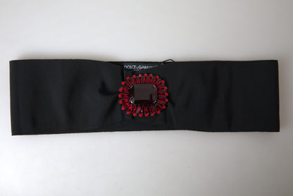 Dolce & Gabbana Exquisite Embellished Black Belt Dolce & Gabbana