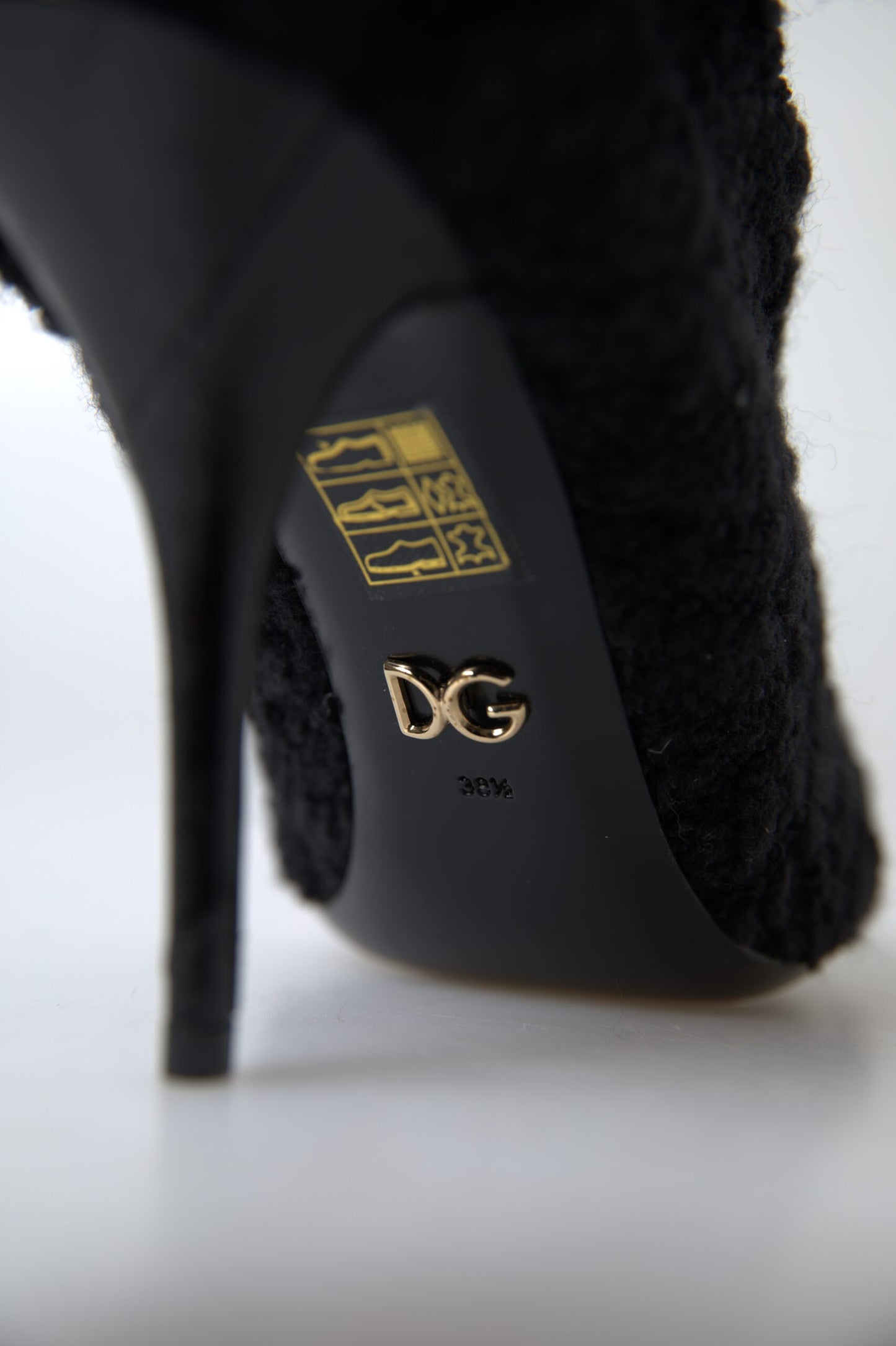 Dolce & Gabbana Elegant Virgin Wool Mid Calf Boots Dolce & Gabbana