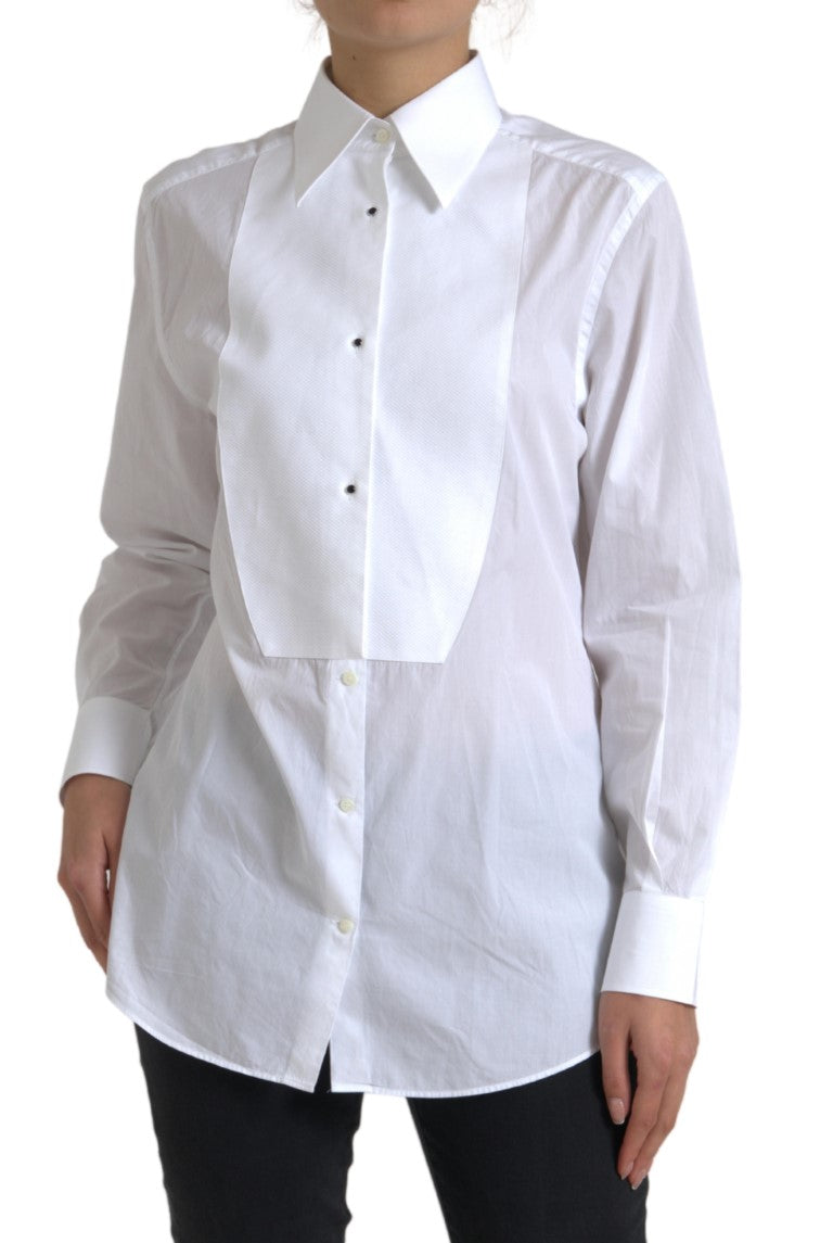 Dolce & Gabbana Elegant White Cotton Poplin Dress Shirt Dolce & Gabbana