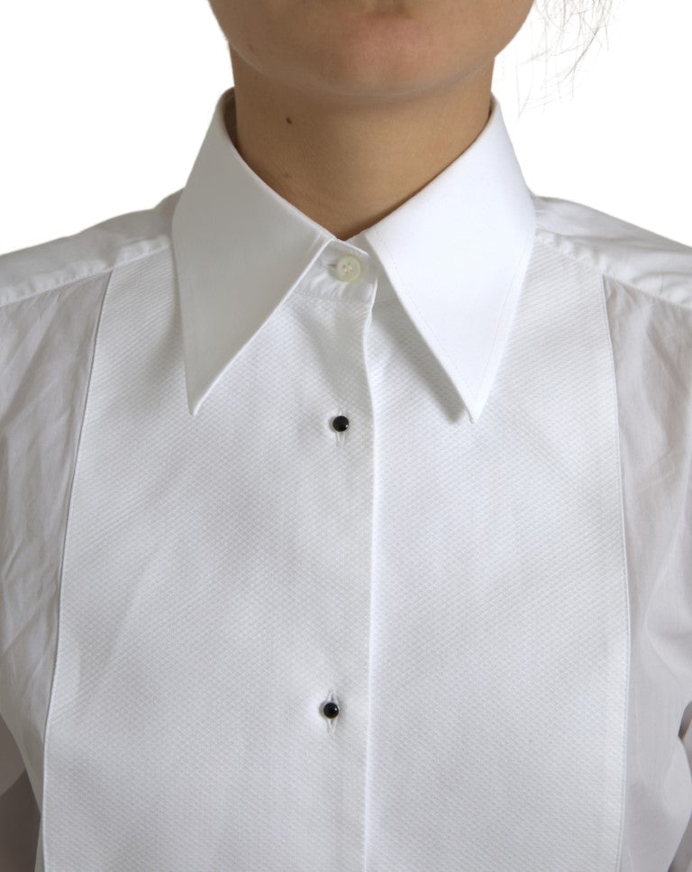 Dolce & Gabbana Elegant White Cotton Poplin Dress Shirt Dolce & Gabbana