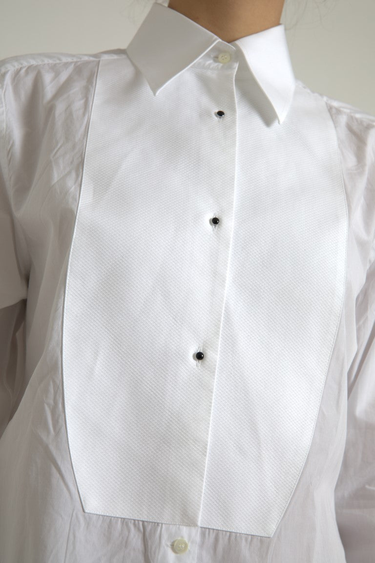 Dolce & Gabbana Elegant White Cotton Poplin Dress Shirt Dolce & Gabbana