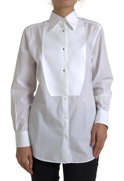 Dolce & Gabbana Elegant White Cotton Poplin Dress Shirt Dolce & Gabbana