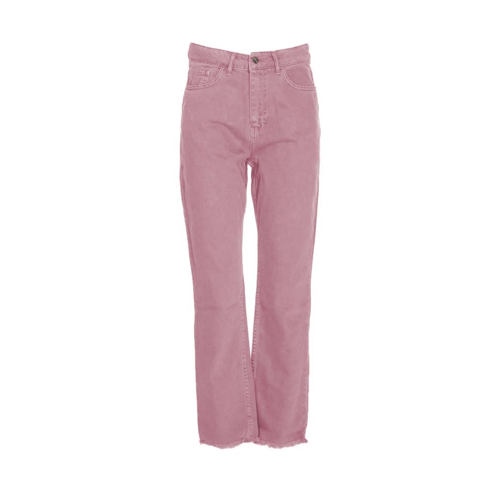 Hinnominate Chic Pink Raw Cut Bottom Jeans Hinnominate