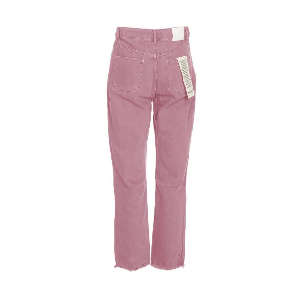 Hinnominate Chic Pink Raw Cut Bottom Jeans Hinnominate