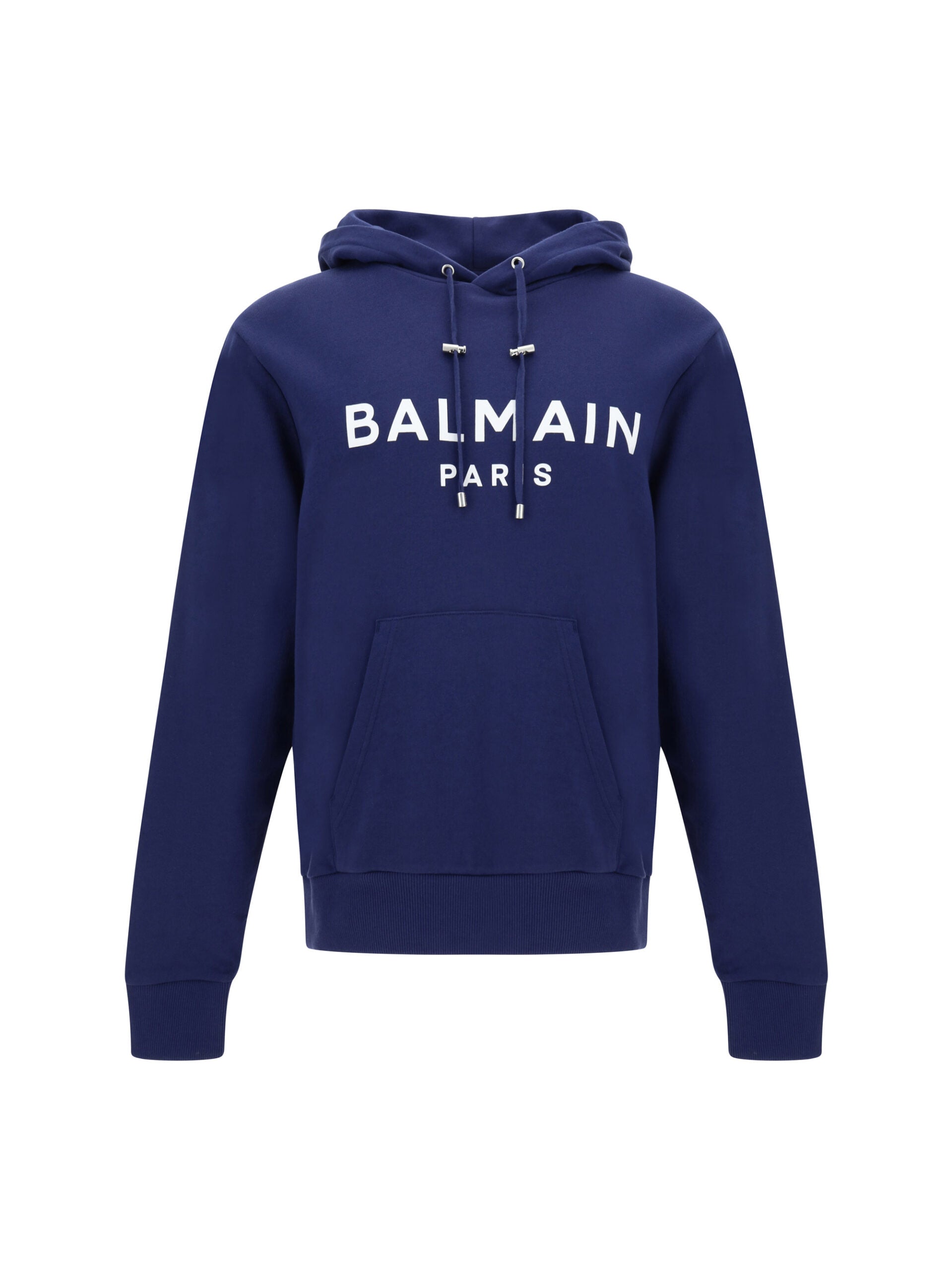 Balmain মার্জিত নেভি ব্লু মনোগ্রাম হুডি