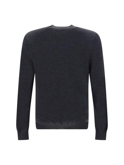 Fendi Chic Grey Wool Iconic Logo Sweater Fendi