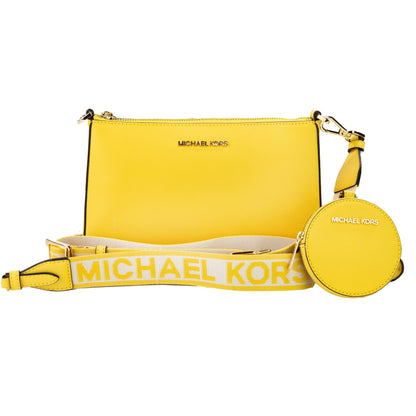 Michael Kors Jet Set Daffodil Vegan Crossbody Tech Attachment Bag Purse Michael Kors