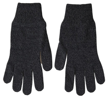 Dolce & Gabbana Elegant Virgin Wool Winter Gloves in Gray Dolce & Gabbana