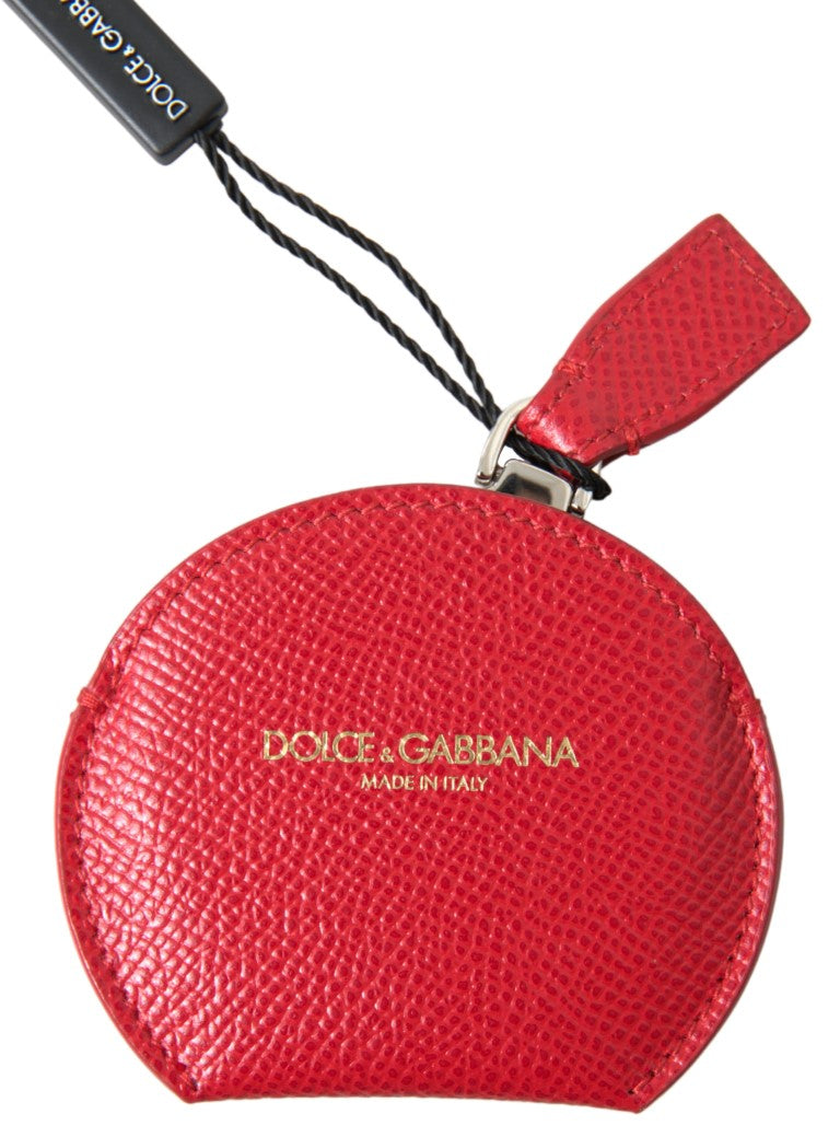 Dolce & Gabbana Elegant Red Leather Mirror Holder Dolce & Gabbana