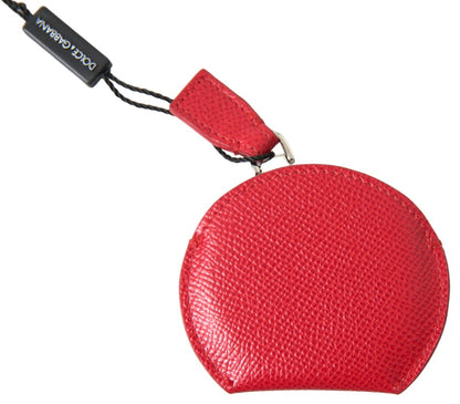 Dolce & Gabbana Elegant Red Leather Mirror Holder Dolce & Gabbana