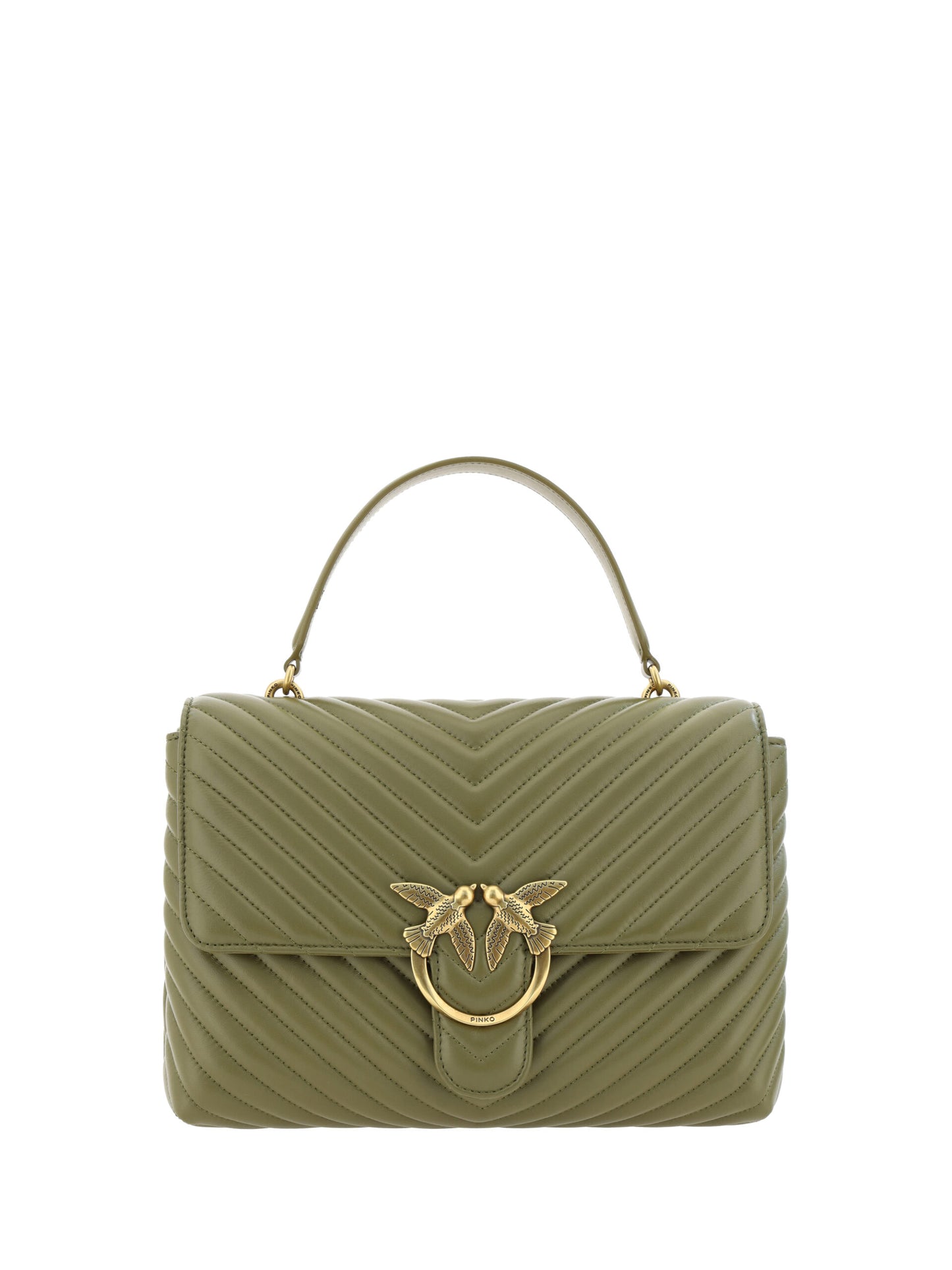 PINKO Emerald Elegance Calf Leather Handbag PINKO