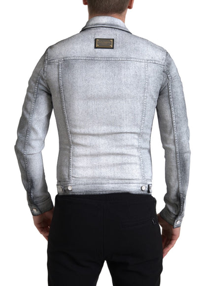 Dolce & Gabbana Elegant Gray Cotton Stretch Denim Jacket Dolce & Gabbana