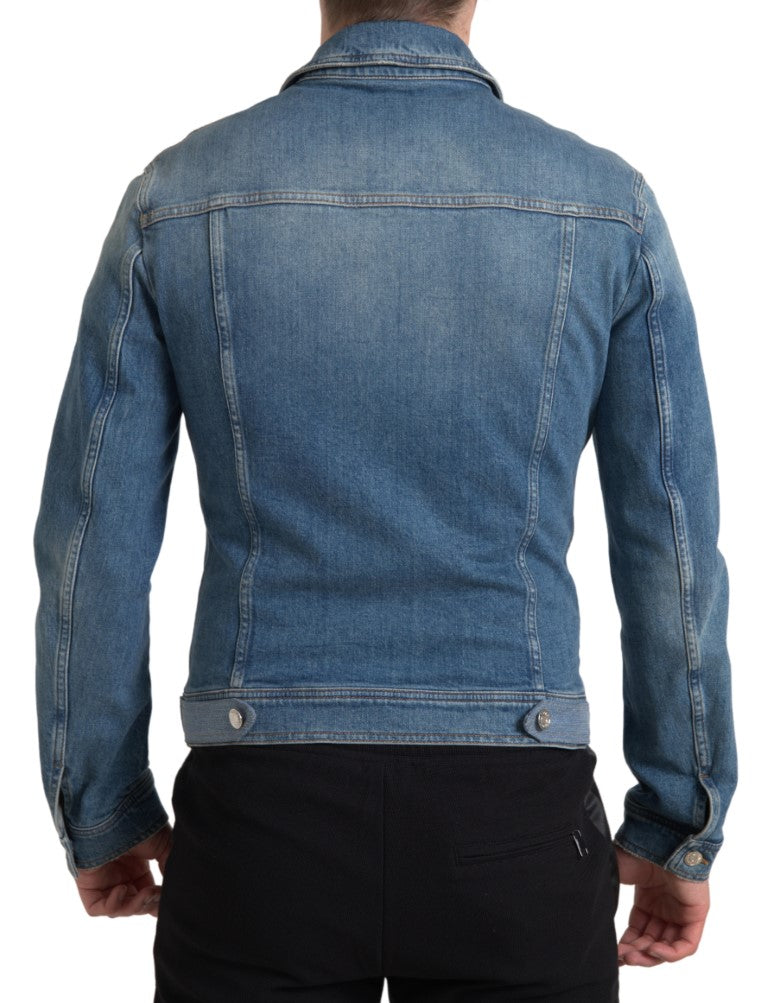 Dolce & Gabbana Elegant Blue Denim Stretch Jacket Dolce & Gabbana