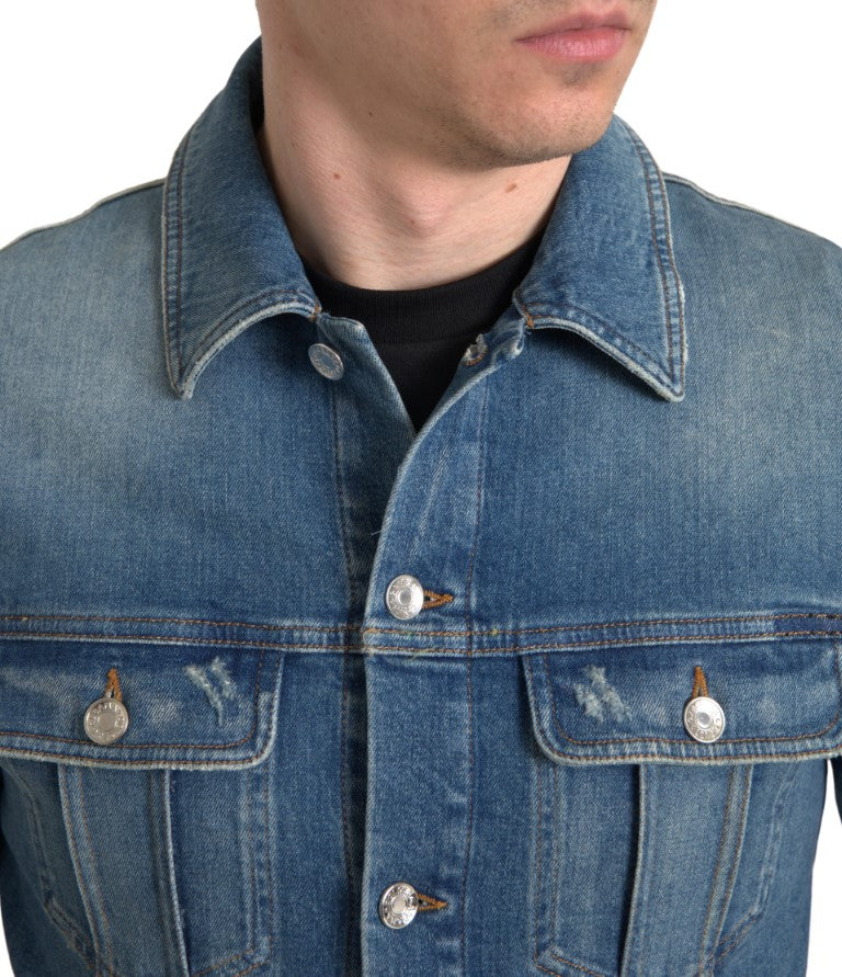 Dolce & Gabbana Elegant Blue Denim Stretch Jacket Dolce & Gabbana