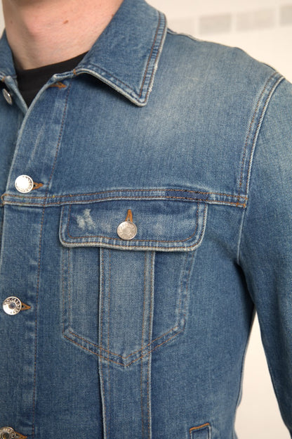 Dolce & Gabbana Elegant Blue Denim Stretch Jacket Dolce & Gabbana