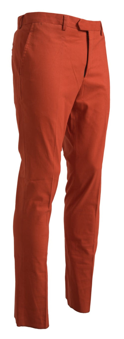 BENCIVENGA Elegant Orange Pure Cotton Pants BENCIVENGA