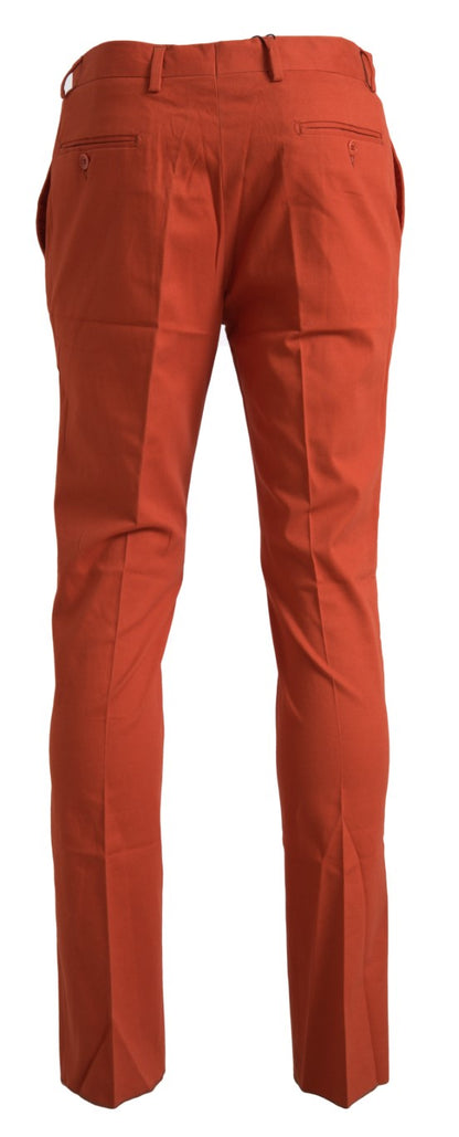 BENCIVENGA Elegant Orange Pure Cotton Pants BENCIVENGA