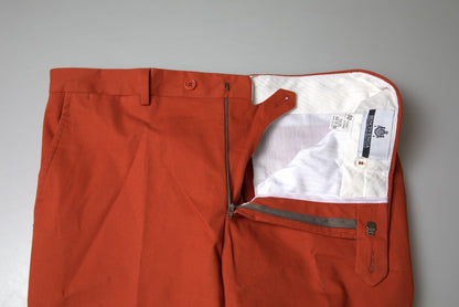 BENCIVENGA Elegant Orange Pure Cotton Pants BENCIVENGA