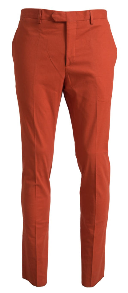 BENCIVENGA Elegant Orange Pure Cotton Pants BENCIVENGA