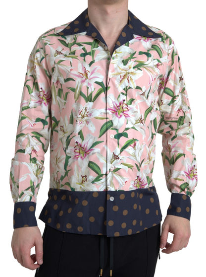 Dolce & Gabbana Elegant Slim Fit Pink Casual Shirt Dolce & Gabbana