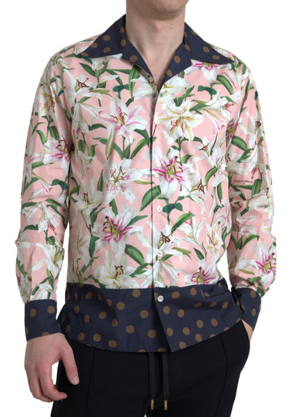 Dolce & Gabbana Elegant Slim Fit Pink Casual Shirt Dolce & Gabbana