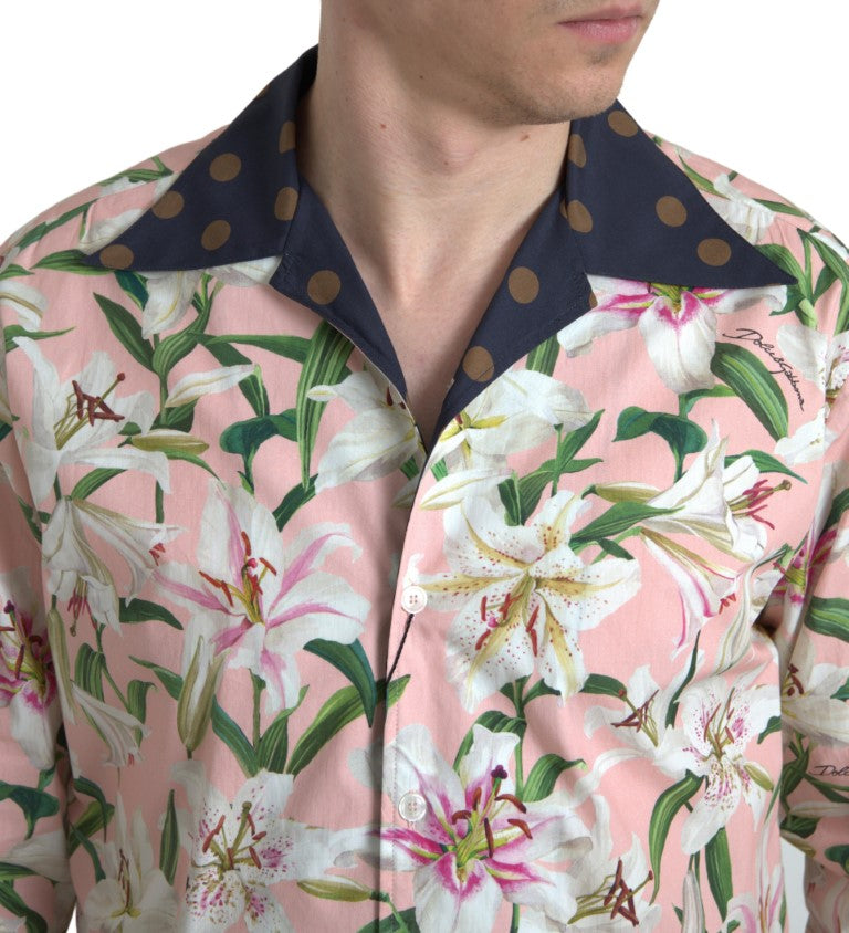 Dolce & Gabbana Elegant Slim Fit Pink Casual Shirt Dolce & Gabbana