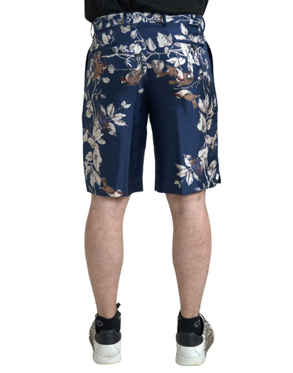 Dolce & Gabbana Silken Floral Bermuda Shorts in Blue Dolce & Gabbana