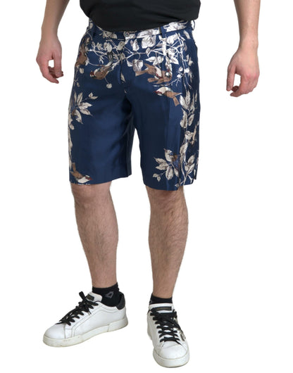 Dolce & Gabbana Silken Floral Bermuda Shorts in Blue Dolce & Gabbana