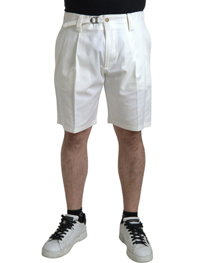 Dolce & Gabbana Elegant White Bermuda Denim Shorts Dolce & Gabbana