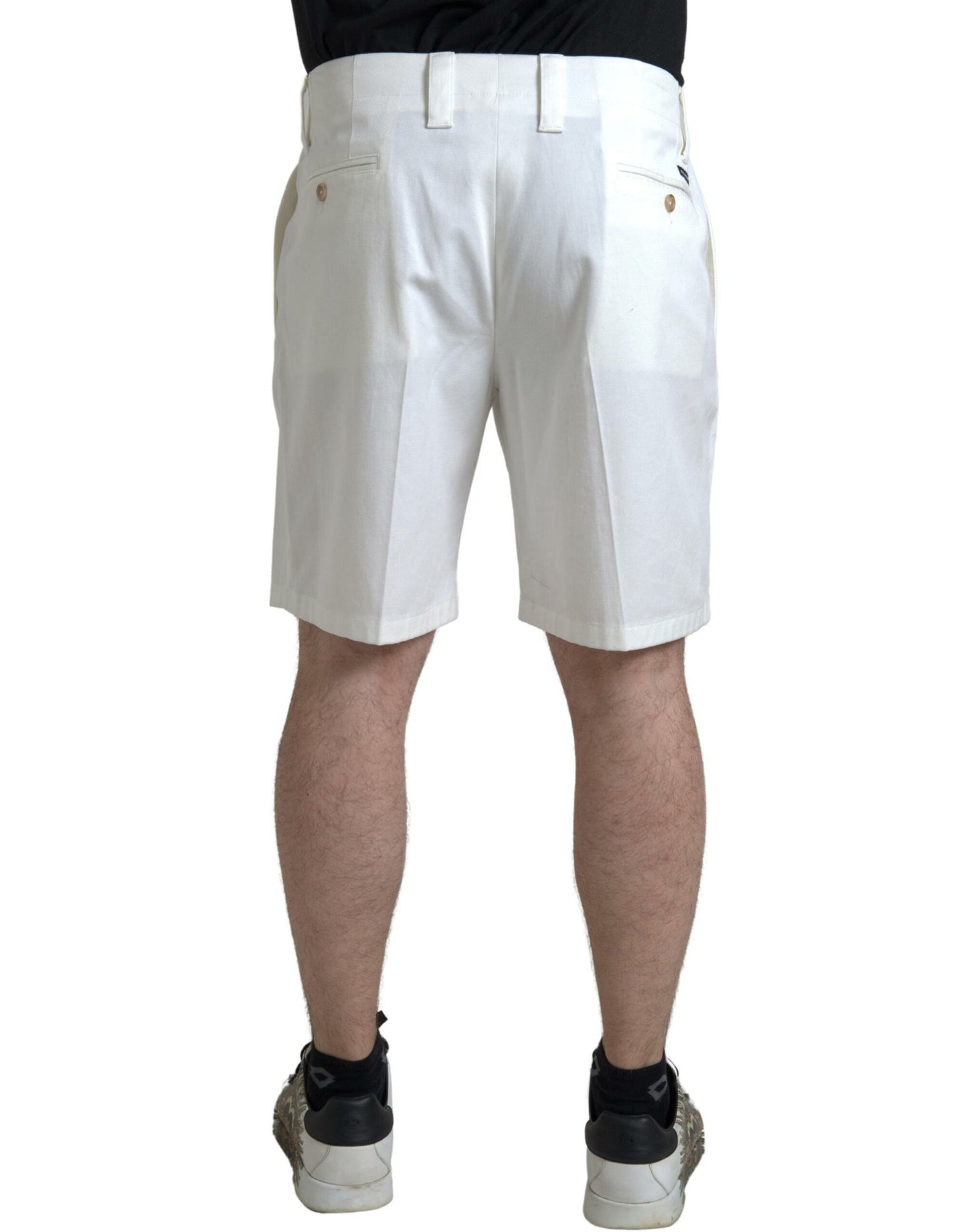 Dolce & Gabbana Elegant White Bermuda Denim Shorts Dolce & Gabbana