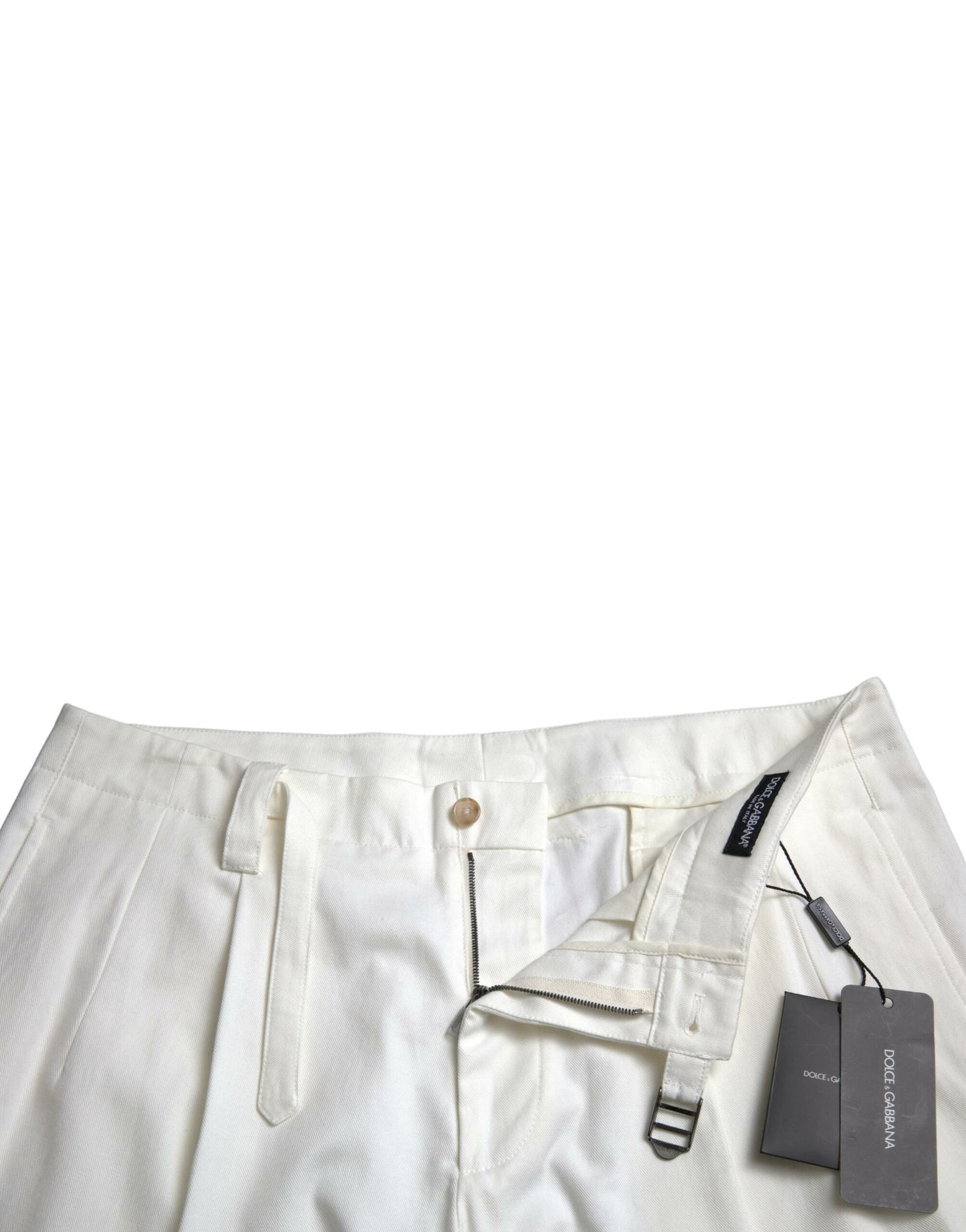 Dolce & Gabbana Elegant White Bermuda Denim Shorts Dolce & Gabbana