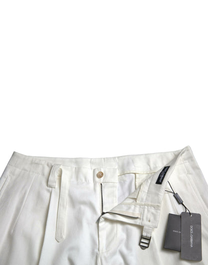 Dolce & Gabbana Elegant White Bermuda Denim Shorts Dolce & Gabbana