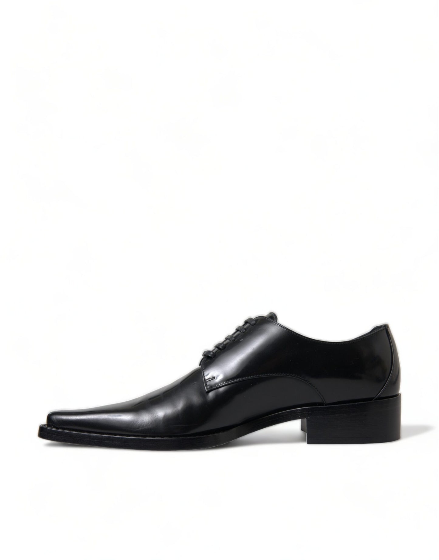 Dolce & Gabbana Elegant Black Leather Formal Flats Dolce & Gabbana