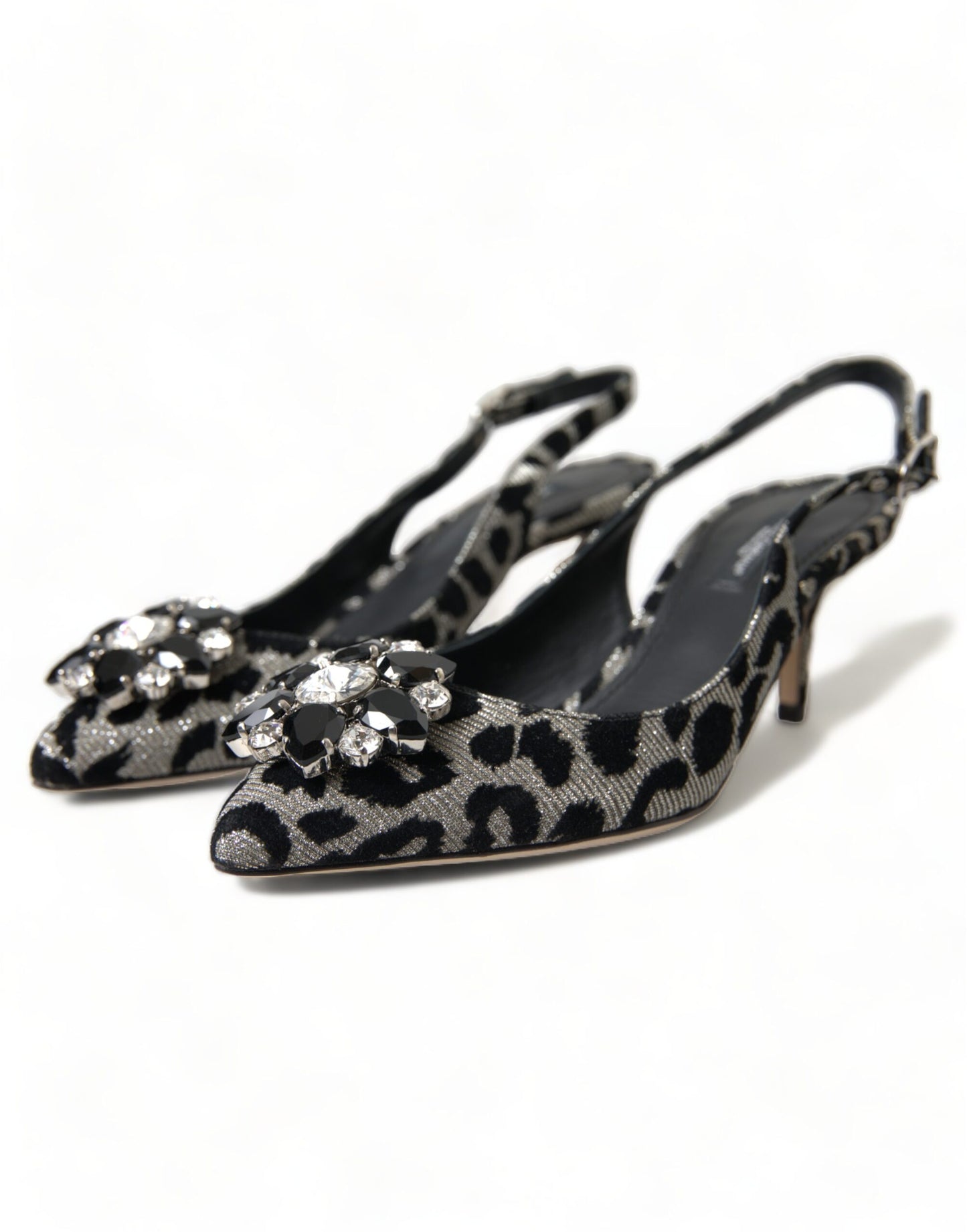 Dolce & Gabbana Crystal Leopard Slingback Heels Pumps Dolce & Gabbana