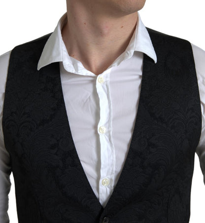 Dolce & Gabbana Elegant Black Formal Dress Vest Dolce & Gabbana