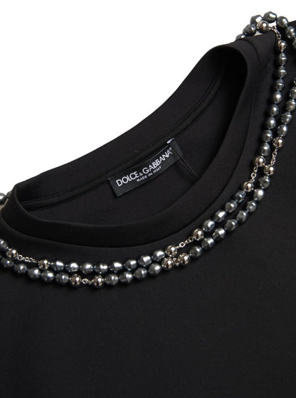 Dolce & Gabbana Embellished Neckline Casual T-Shirt Dolce & Gabbana