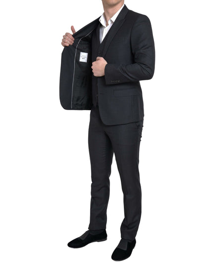 Dolce & Gabbana Elegant Black Martini Slim Fit 3-Piece Suit Dolce & Gabbana