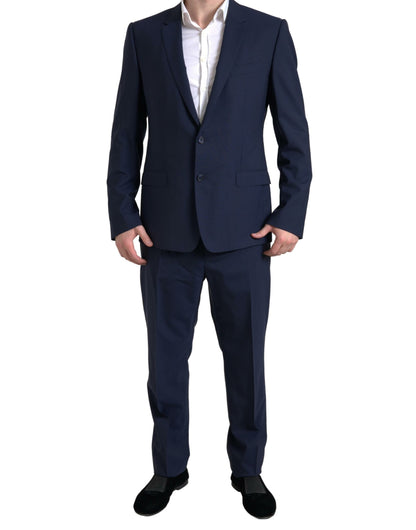 Dolce & Gabbana Elegant Blue Martini Slim Fit Two-Piece Suit Dolce & Gabbana