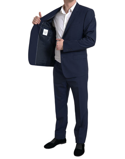 Dolce & Gabbana Elegant Blue Martini Slim Fit Two-Piece Suit Dolce & Gabbana