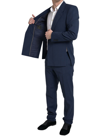 Dolce & Gabbana Elegant Slim Fit Blue Two-Piece Suit Dolce & Gabbana