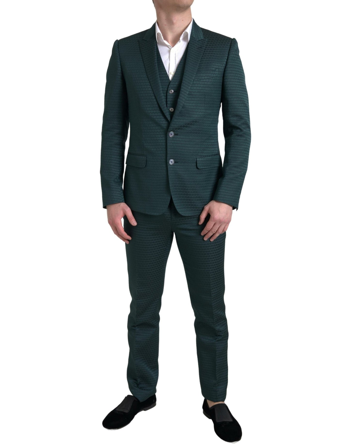 Dolce & Gabbana Emerald Elegance Slim Fit 3-Piece Suit Dolce & Gabbana