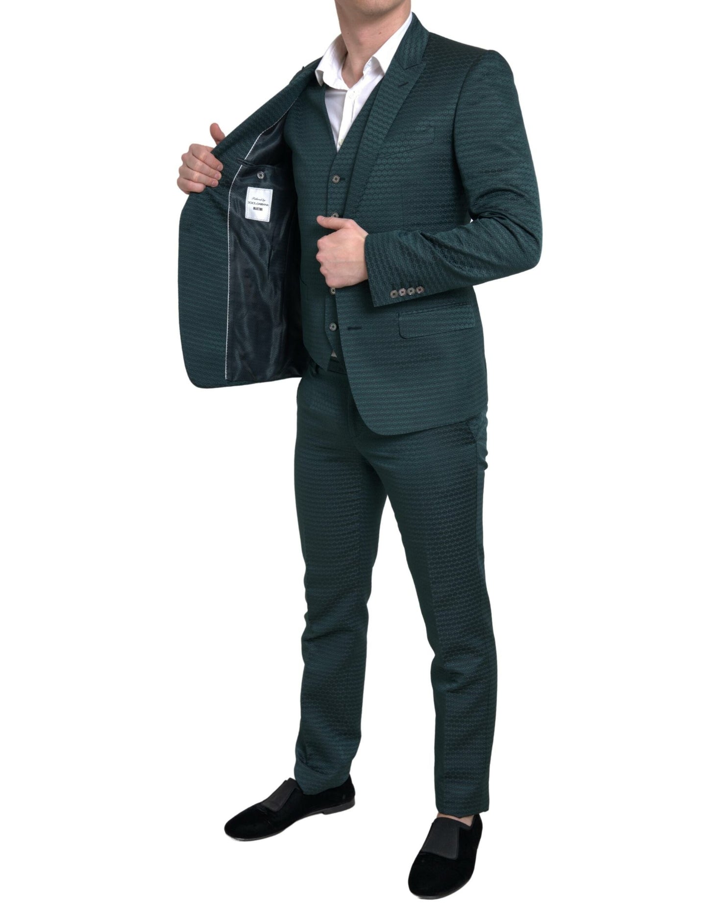 Dolce & Gabbana Emerald Elegance Slim Fit 3-Piece Suit Dolce & Gabbana