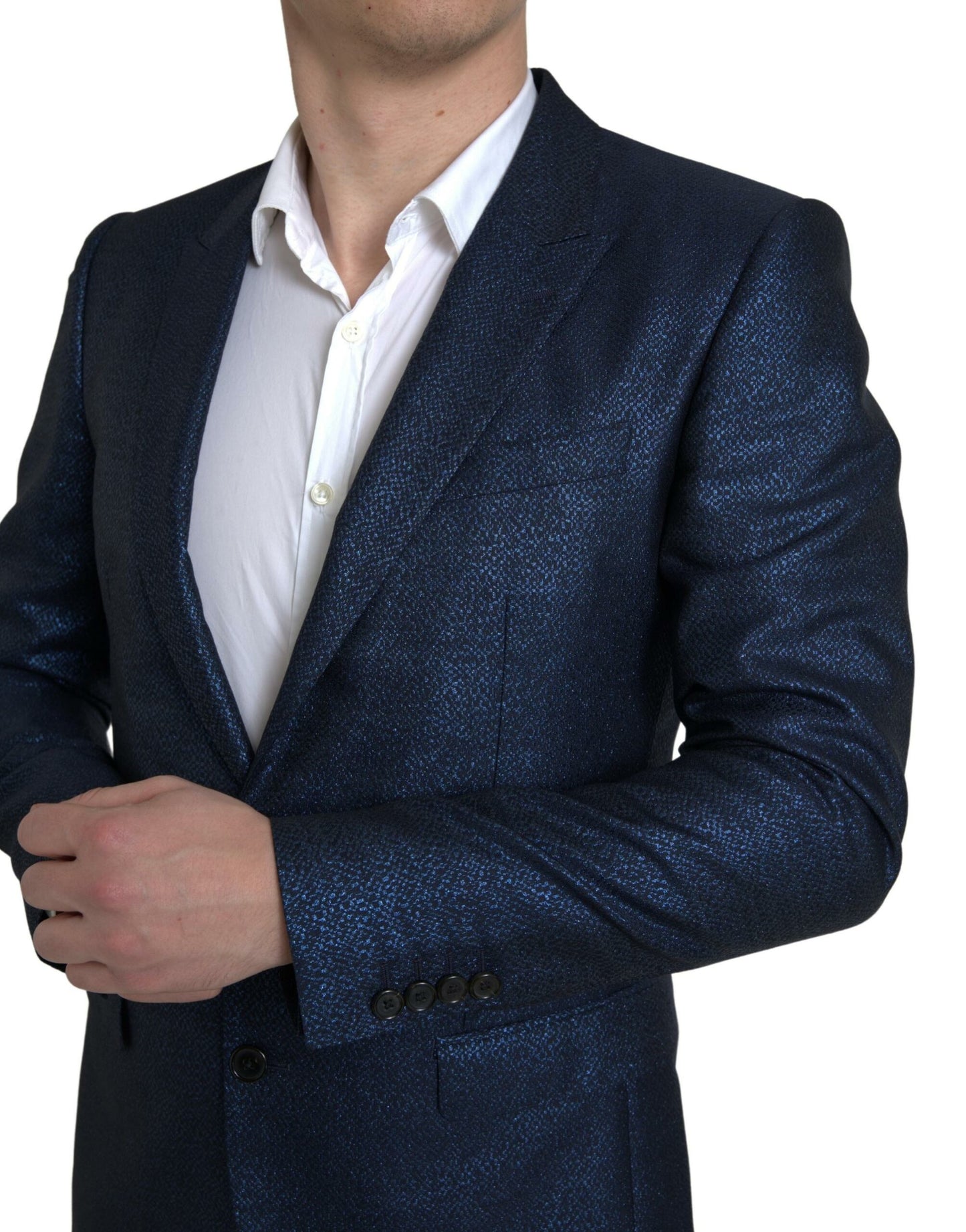 Dolce & Gabbana Metallic Blue Martini Slim Fit Suit Dolce & Gabbana