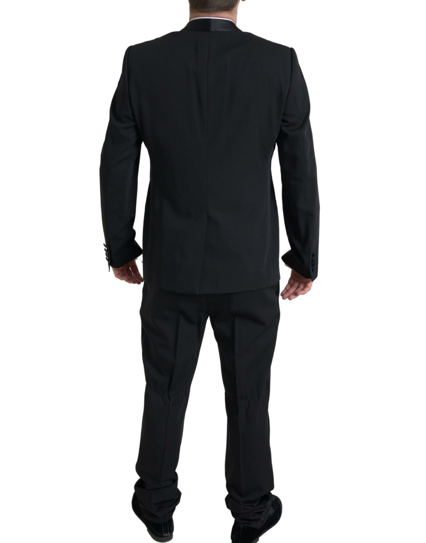 Dolce & Gabbana Elegant Black Slim Fit Two-Piece Suit Dolce & Gabbana